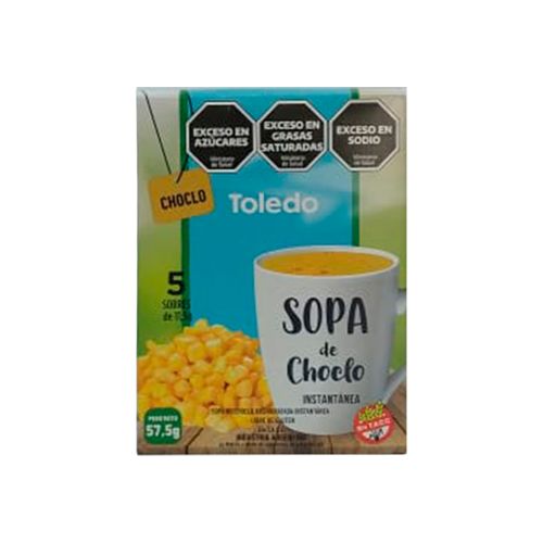 Sopa Toledo Instantánea de Choclo 5 Sobres 57g