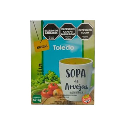 Sopa Toledo Instantánea Sabor Arvejas 57g