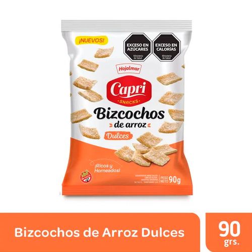 Bizcochos De Arroz Capri Dulces Sin Tacc 90g