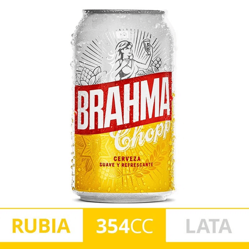 Cerveza Brahma Chopp 354ml lata
