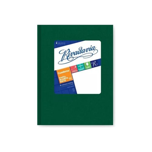 Cuaderno Rivadavia Tapa Dura Rayado Araña Verde 50Hojas