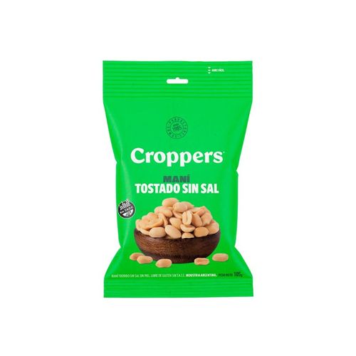 Maní Croopers Tostado Sin Sal 105g
