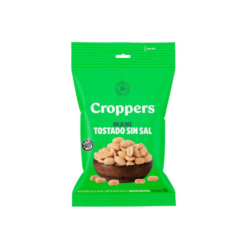 Maní Croopers Tostado Sin Sal 105g