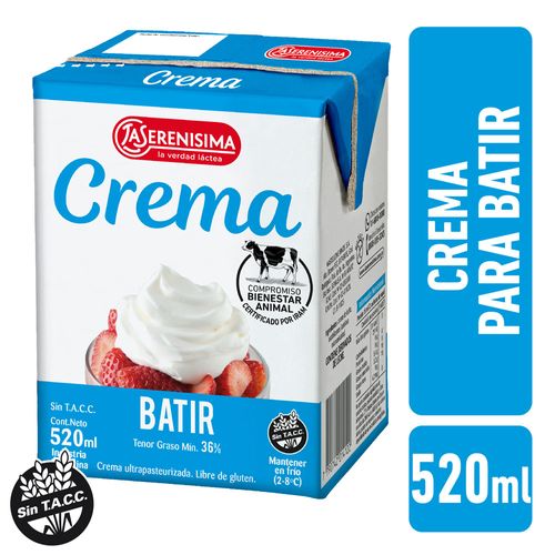 Crema La Serenísima Para Batir 520ml