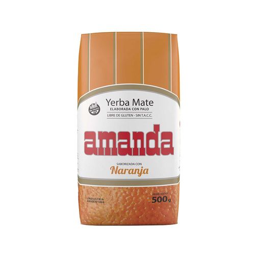 Yerba Mate Amanda Saborizada con Naranja 500g