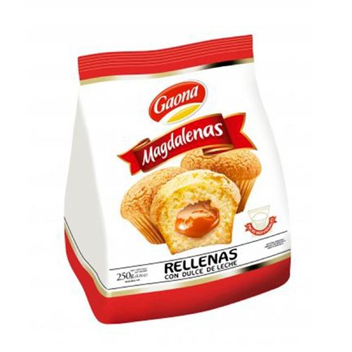 Magdalenas Gaona Vainilla Rellenas De Dulce De Leche 200g