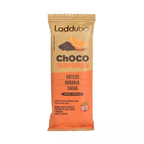 Barrita LadduBar Dátiles de Choco y Naranja Sin Tacc 30g