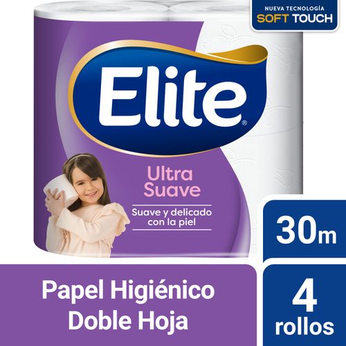 Papel Higiénico Elite Doble Hoja Soft Touch 4x30Mts