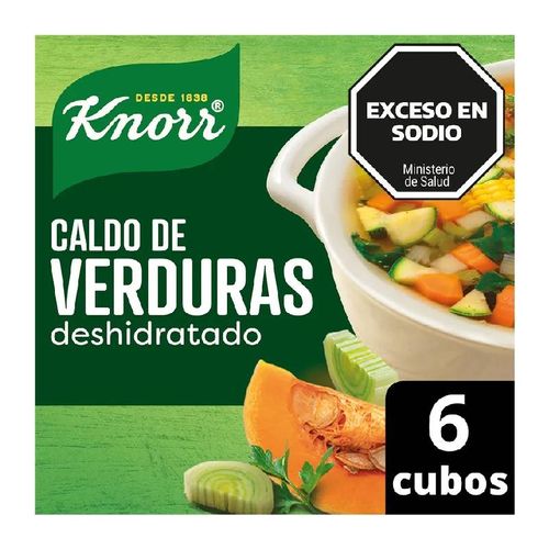 Caldo Knorr Deshidratado Cero Sodio de Verduras x 6 Cubitos