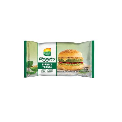 Hamburguesas Veggies Granja del Sol Espinaca y Quinoa x 4u x 420g