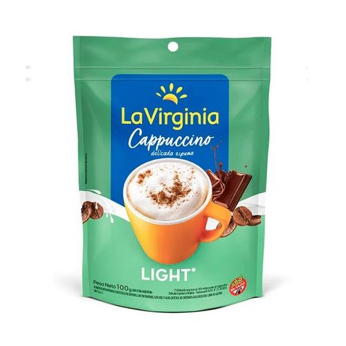 Cappuccino La Virginia Instantáneo Light Doy Pack 100 g.