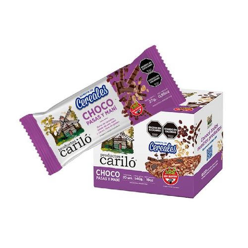 Barrita de Cereal Cariló De Pasas y Maní 27g