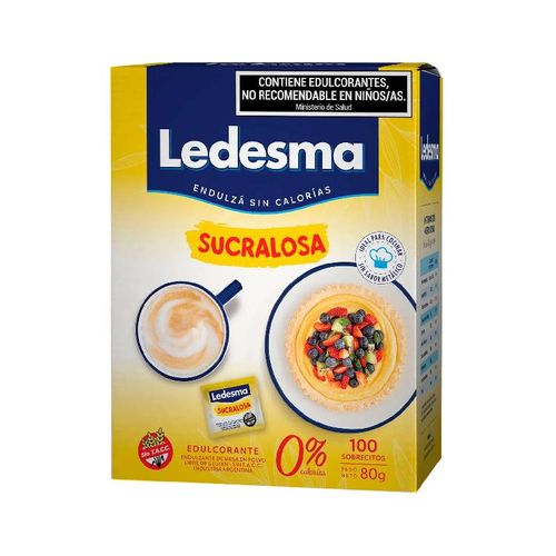 Edulcorante en sobres Ledesma con sucralosa 100 u.