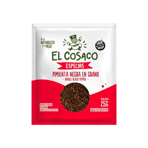 Pimienta Negra El Cosaco En Grano 25g