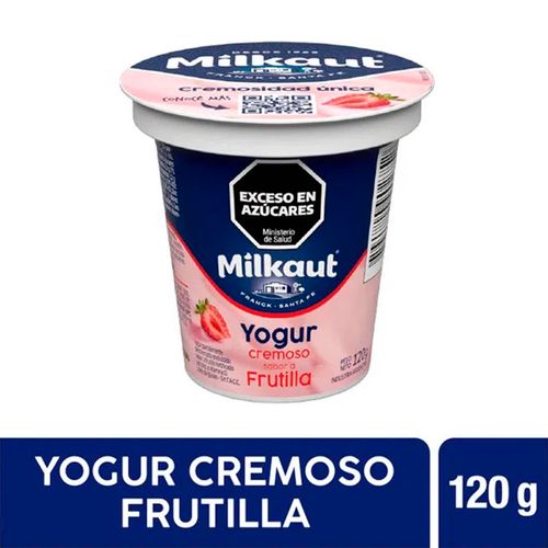Yogur Milkaut Cremoso Entero Frutilla 120g