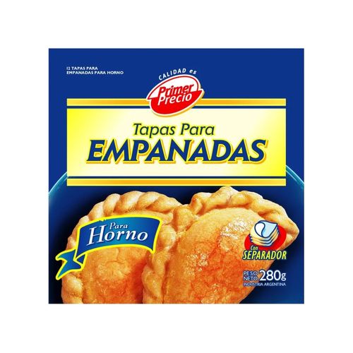 Tapas Para Empanadas Primer Precio Para Horno x 12u