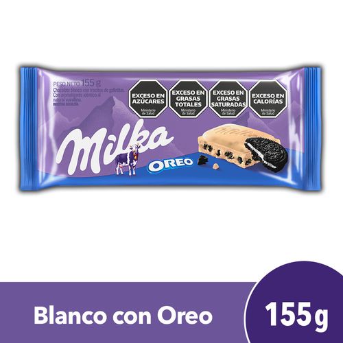 Chocolate Milka Blanco con Oreo 155g