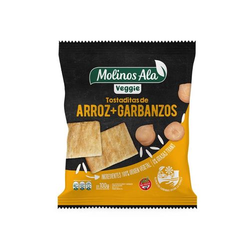 Tostaditas Veggie Molinos Ala Arroz y Garbanzos 100g