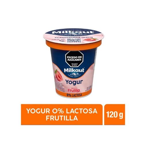 Yogur Milkaut 0% Lactosa Frutilla 120g