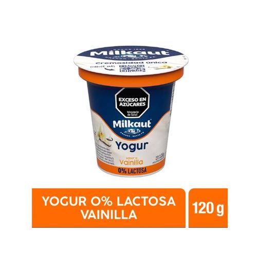 Yogur Milkaut 0% Lactosa Vainilla 120g