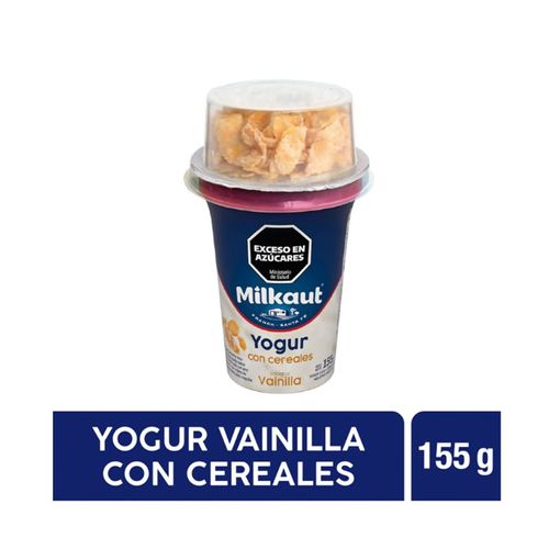 Yogur Milkaut C/Cereales Vainilla 155g