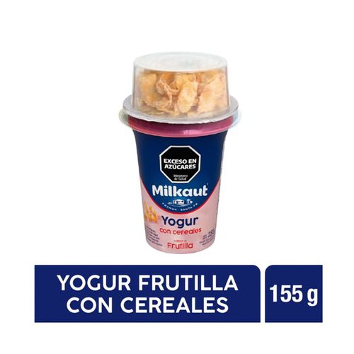 Yogur Milkaut C/Cereales Frutilla 155g