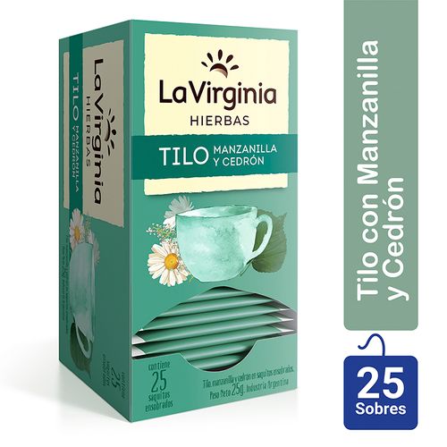 Té de Tilo con Manzanilla y Cedron La Virginia x 25u