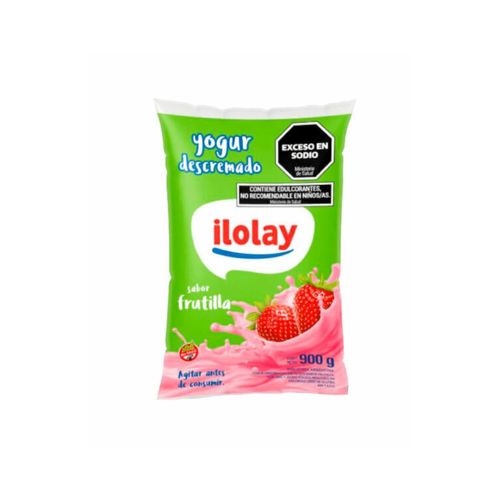 Yogur Ilolay Bebible Descremado Frutilla Sachet 900g