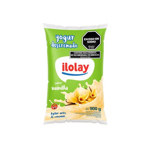 Yogur Ilolay Bebible Descremado Vainilla Sachet 900g