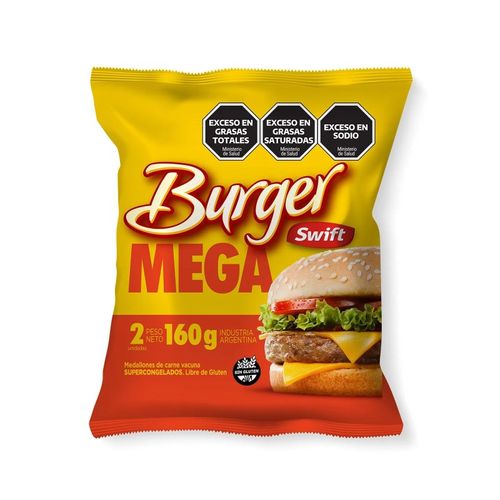 Medallón de Carne Swift Burger Mega 2u x 160g