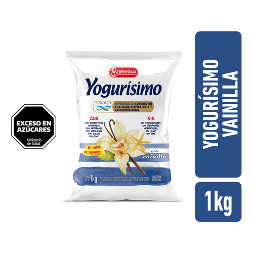 Yogur Yogurísimo Fortificado Entero Sachet Vainilla 1Kg