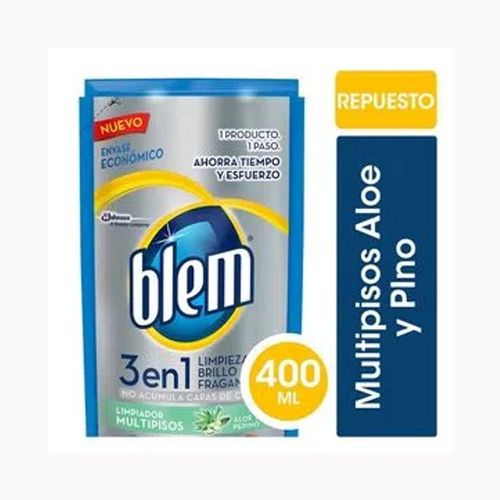 Limpiador Piso Blem 3En1 Aloe Doy Pack 400Ml