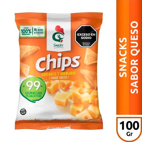 Chips Gallo Snack Sabor Queso 100g