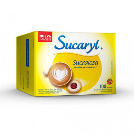 Edulcorante Sucaryl con Sucralosa en Sobres x 100u