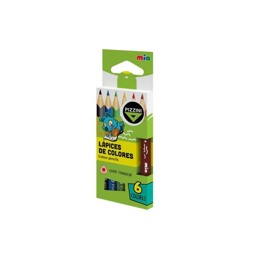 Lapices Pizzini De Color Corto Jumbo 6 Unidades