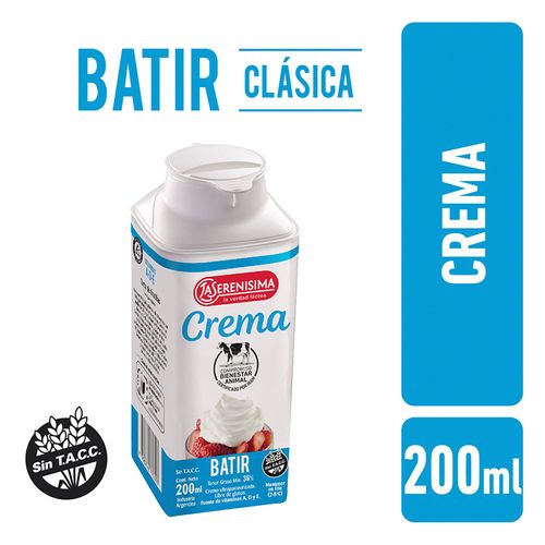 Crema La Serenísima Para Batir 200ml