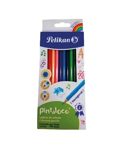 Lapiz Pelikan Colores Largo Pintaloco 12Unidades