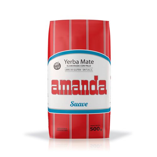Yerba Mate Amanda con Palo Suave 500g