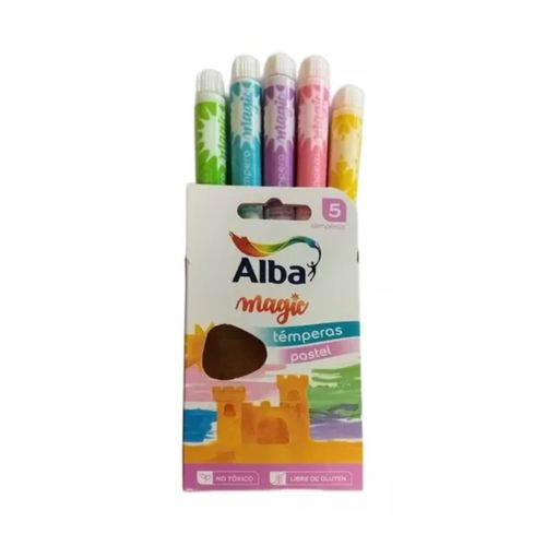 Tempera Albamagic Colores Surtidos Pastel 5Unidades