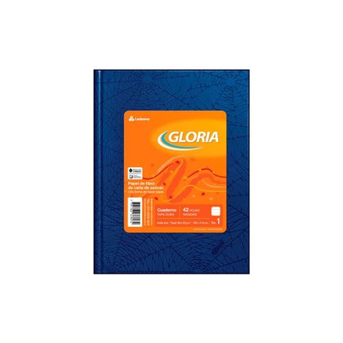 Cuaderno Gloria Tapa Dura Araña Rayado Azul 42Hojas