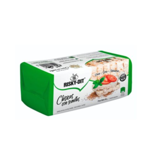 Galletas de Arroz Risky-Di Cuadradas C/Sal C/Semillas 100g