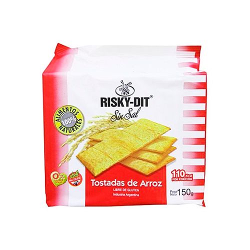 Tostadas de Arroz Risky-Dit Sin Sal 150g