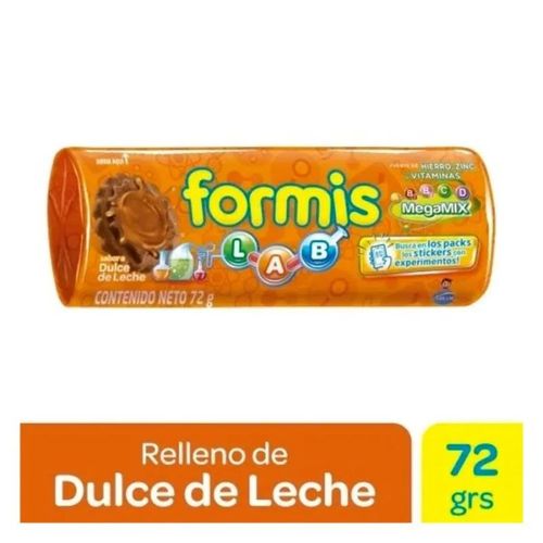Galletitas Formis Rellenas Dulce De Leche Animales 72g