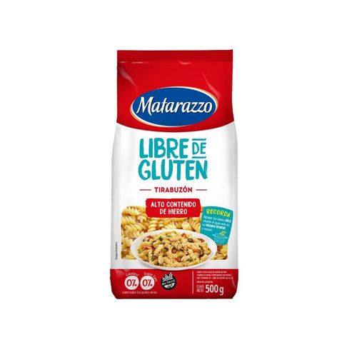 Fideos Matarazzo Tirabuzón Libre de Gluten 500g