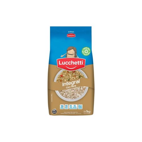 Arroz Lucchetti Integral con Fibra 1Kg