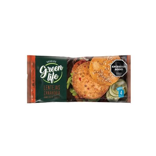 Medallones Green Life Lentejas y Zanahoria x 4u