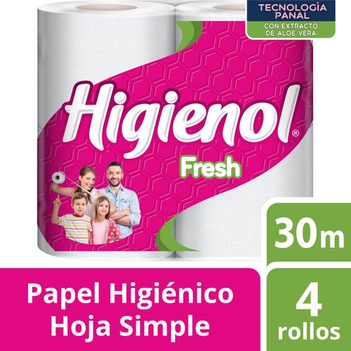 Papel Higiénico Higienol Export Simple Hoja 4x30Mts