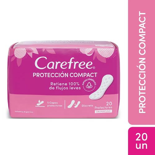 Protectores Diarios Carefree Fit Con Alas 20Unidades