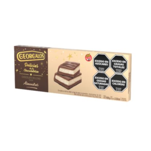 Tableta Georgalos de Chocolate Relleno con Almendras 100g