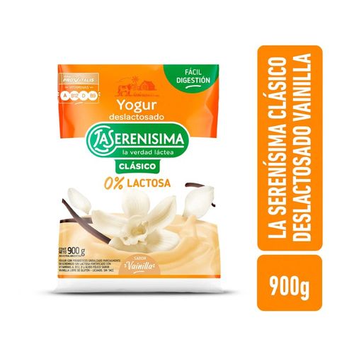 Yogur La Serenísima Clásico Vainilla 0% Lactosa 900g